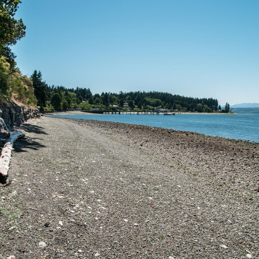 Kitsap Memorial shoreline on Hood Canal