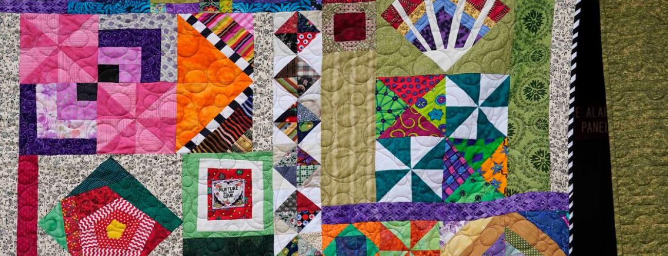 Quilts on display