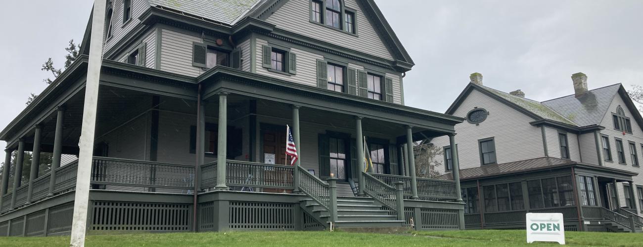 Exterior view of the three-story Commanding Officer's House