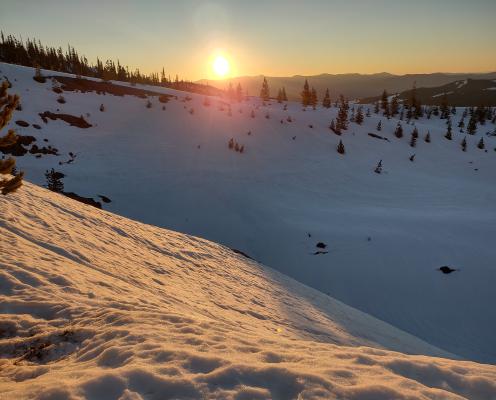 Sunrise at Marble Mountain Sno-Park