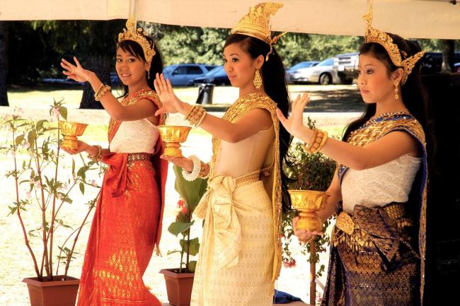 Cambodian dancers perform at Saltwater State Park