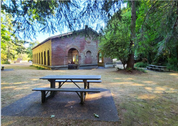Manchester Torpedo Warehouse Exterior with picnic table
