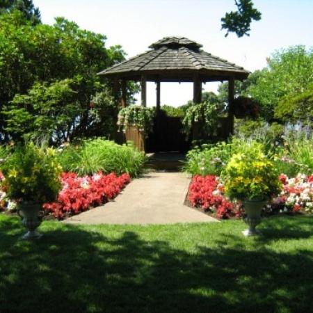 Peace Arch American Kitchen Gazebo and flowers