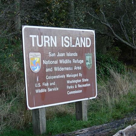 Turn Island U.S. Fish and Wildlife sign.