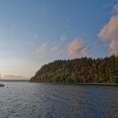 Joemma Beach view with boat