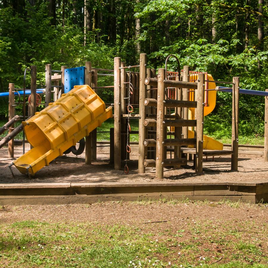 The playground at Battle Ground Lake State Park.