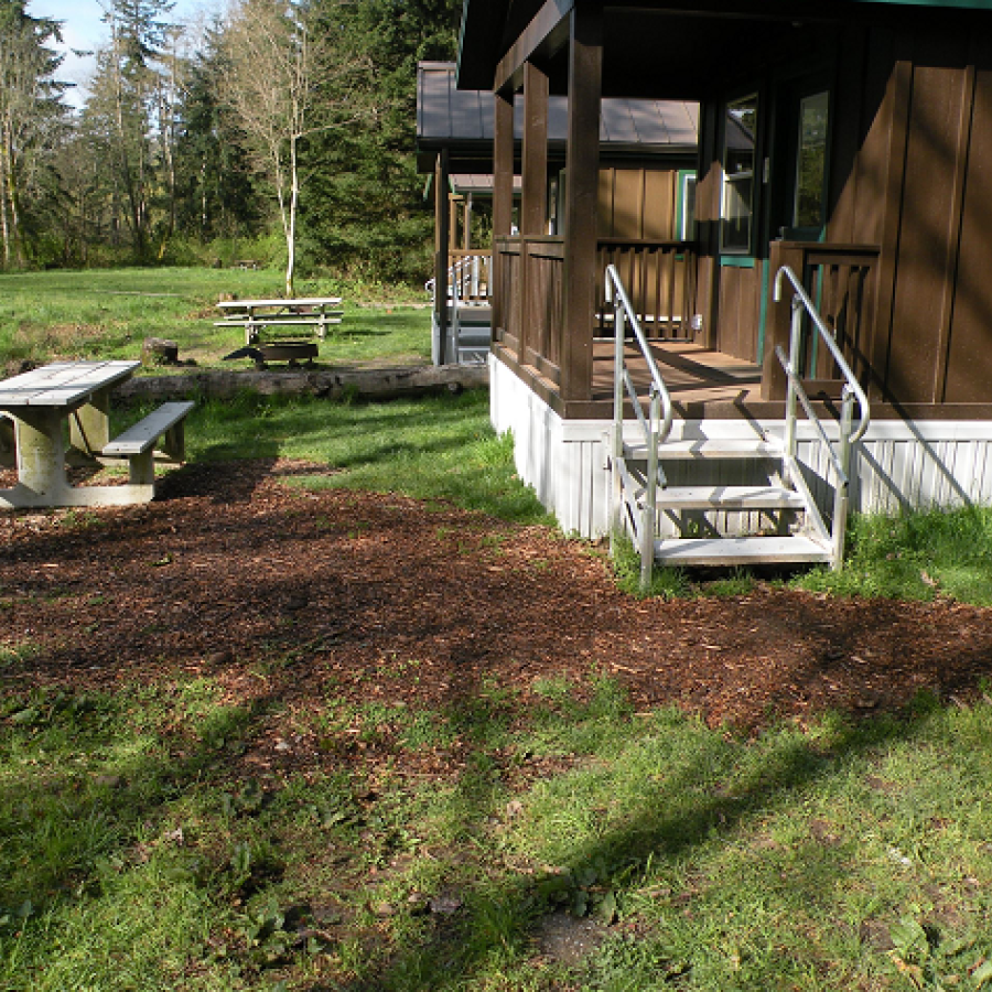 Dash Point Exterior Cabin with picnic table