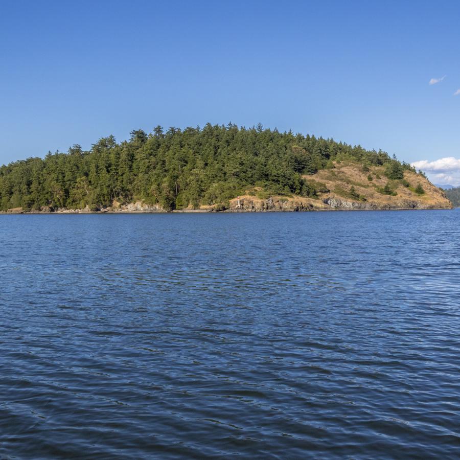 Hope Island viewed from the water. 