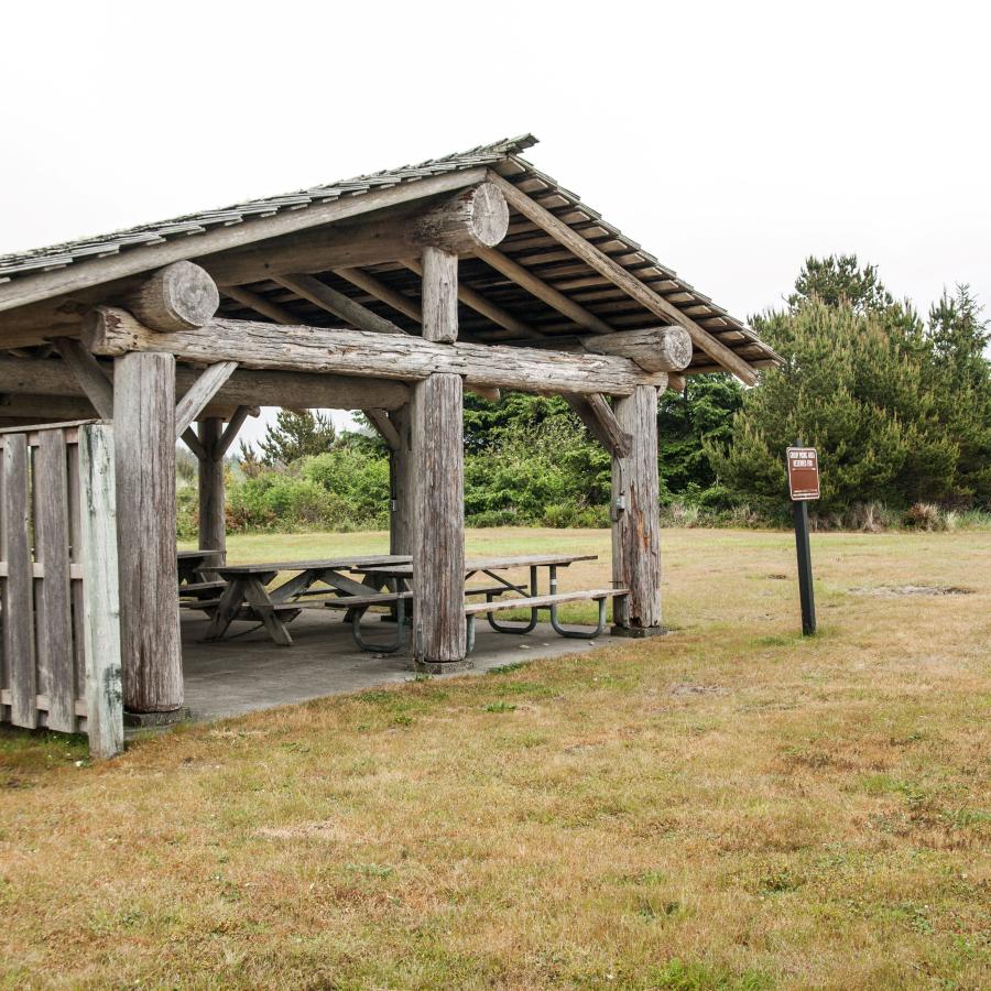 Griffiths-Priday kitchen shelter grassy field picnic tables