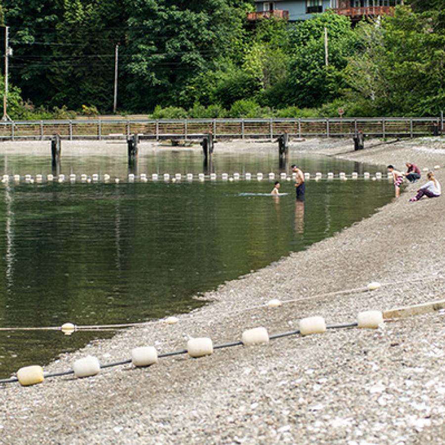 Twanoh State Park beachfront swimming area.