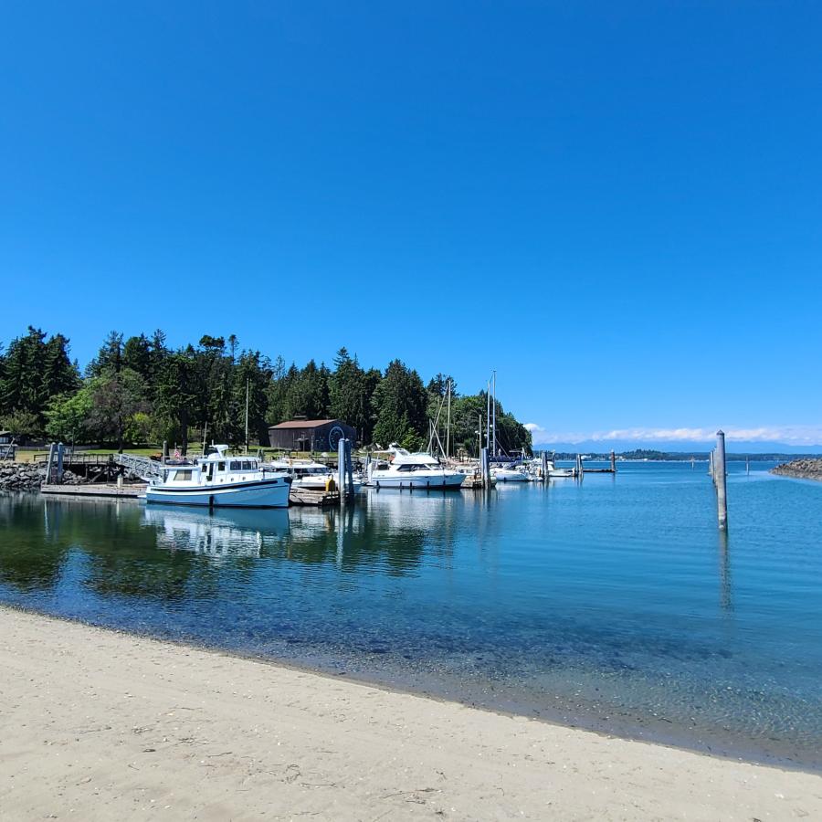 Blake Island, marina, boating, saltwater, docks, trees, puget sound