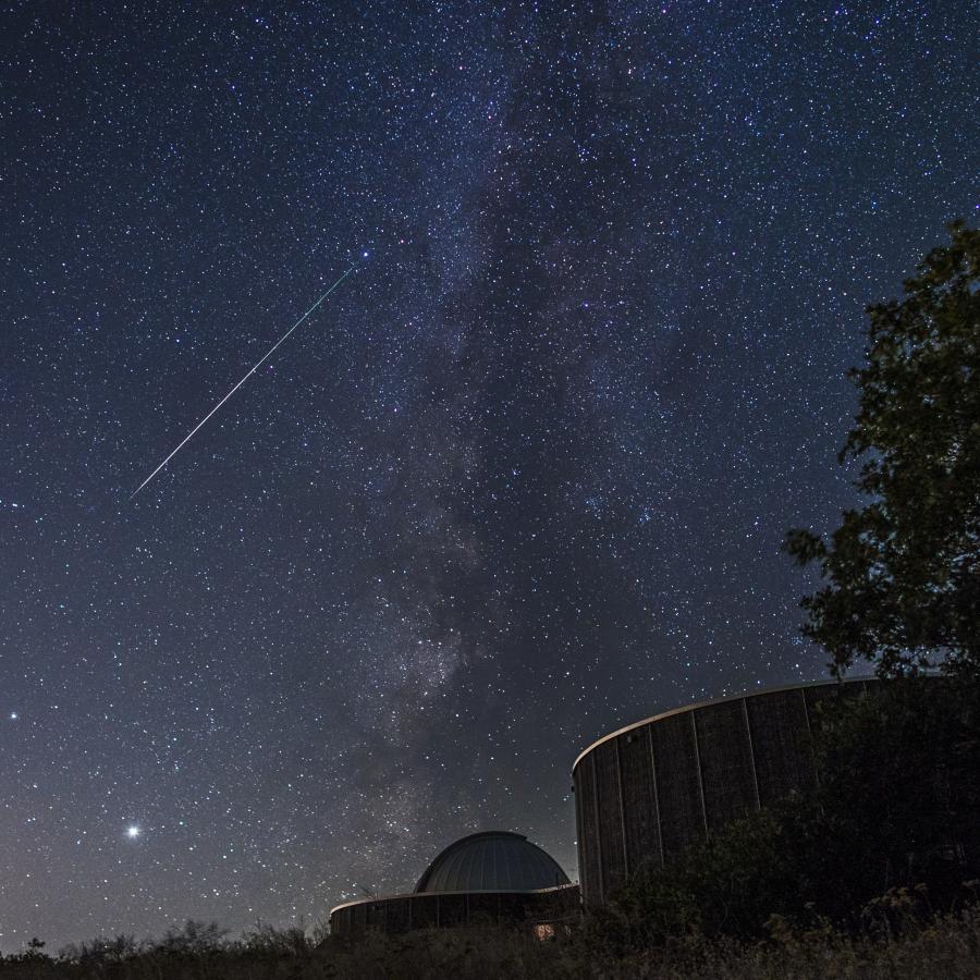 Sky above Goldendale Observatory with the Milky Way Galaxy in the sky.