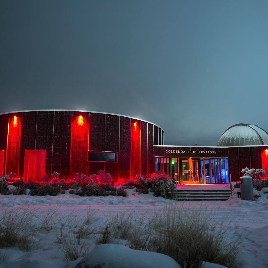 Goldendale Observatory during the winter.