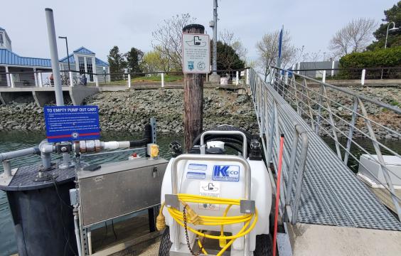pumpout station at a dock