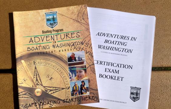 physical copies of the adventures in boating educational material